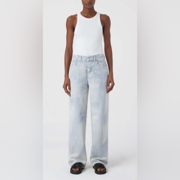 Closed $410 Nikka Marble Jeans 🌸 Wide Leg 🌼 Mid-waist 🌼 Size 24 🌸 EUC 🌼 Sold Out - Picture 2 of 8